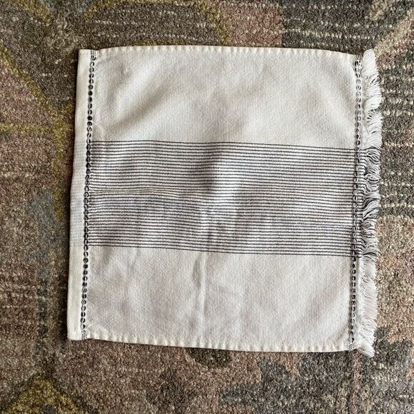 Hearth & Hand Striped Frayed Wash Cloth - Picture 2 of 4